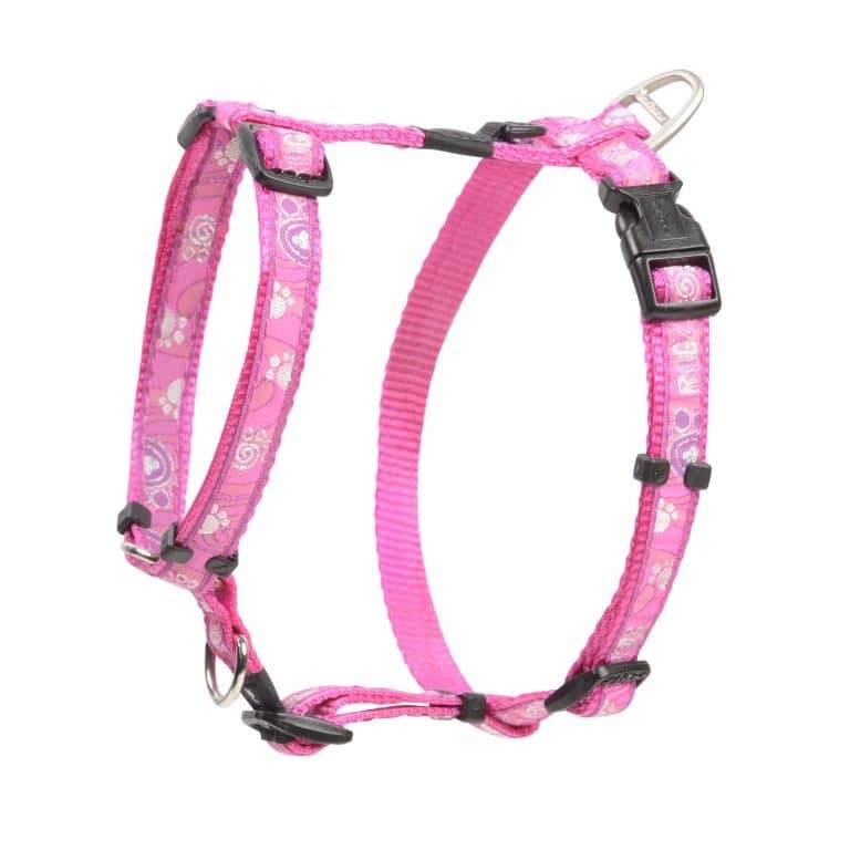 Rogz Fancy Dress Tuig XL Roze Paw Göğüs Tasması