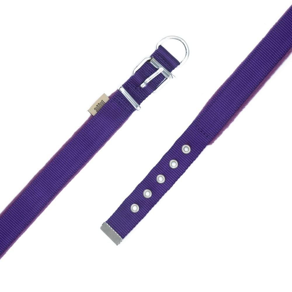 Doggie Polar Dokumadan El Yapımı Köpek Boyun Tasması 2.5x42-50 Cmcm Mor