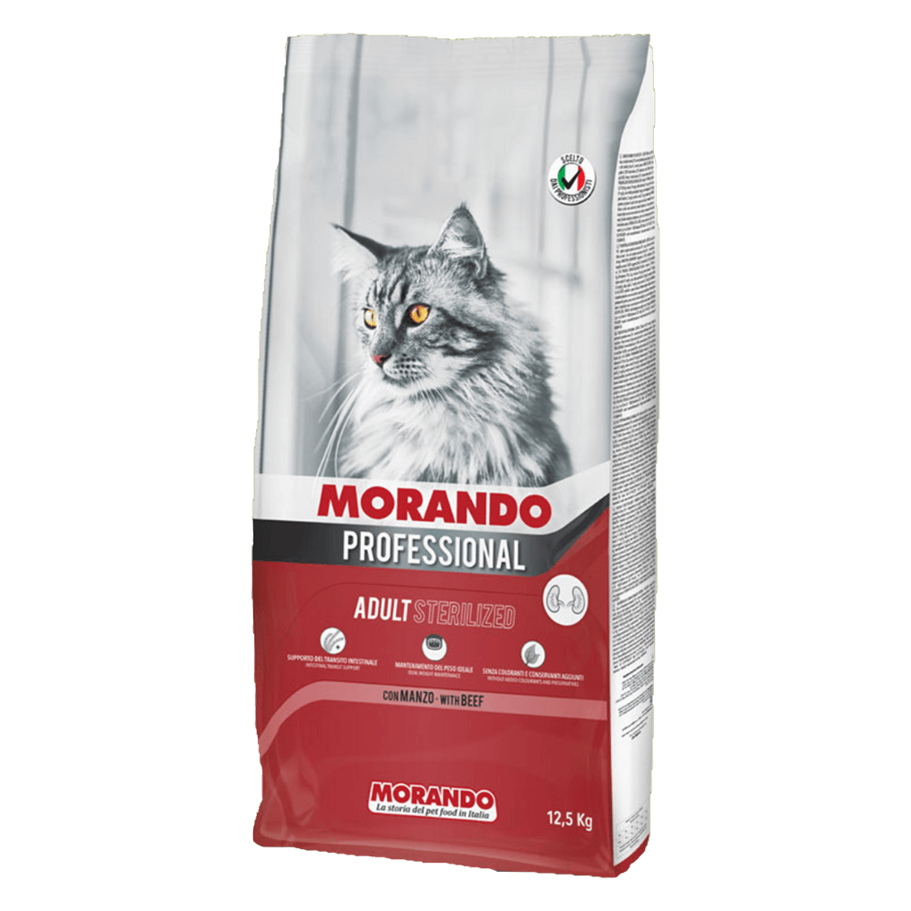 Morando Professional Sığır Etli Kısırlaştırılmış Kedi Maması 12,5 Kg