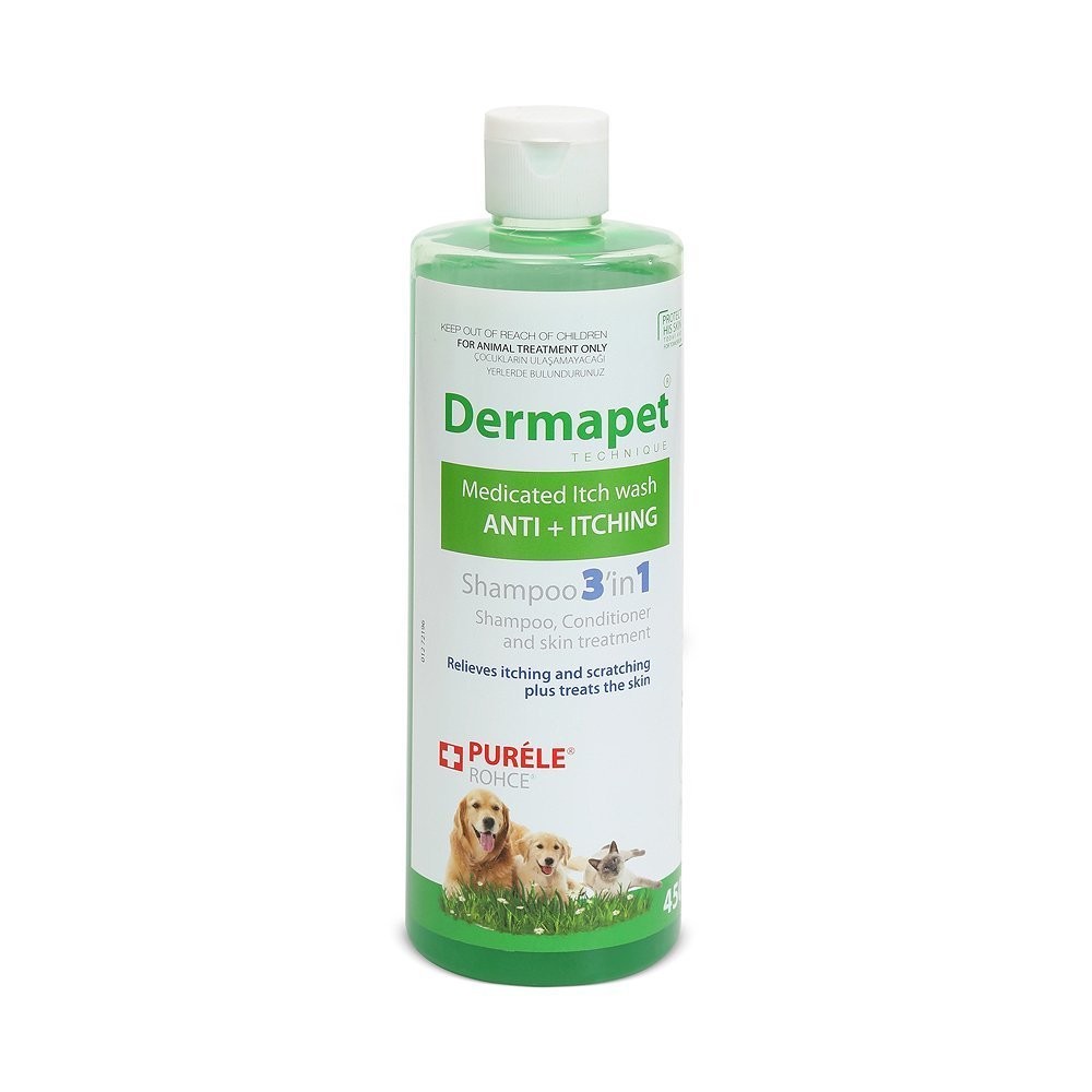 Purele Dermapet Kedi ve Köpek İçin Dermatolojik Etkili Kremli Şampuan 450 Ml