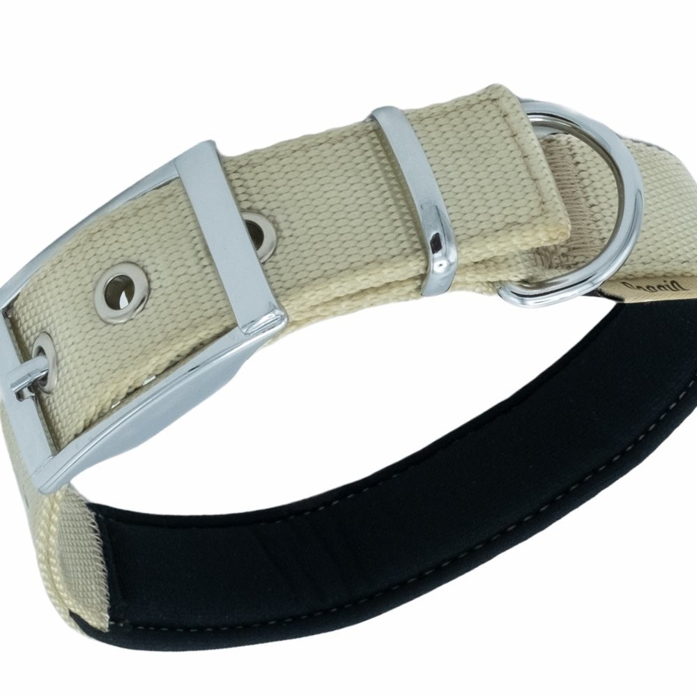 Doggie Elit Dokumadan El Yapımı Köpek Boyun Tasması 2.5x37-45 Cm K.Haki