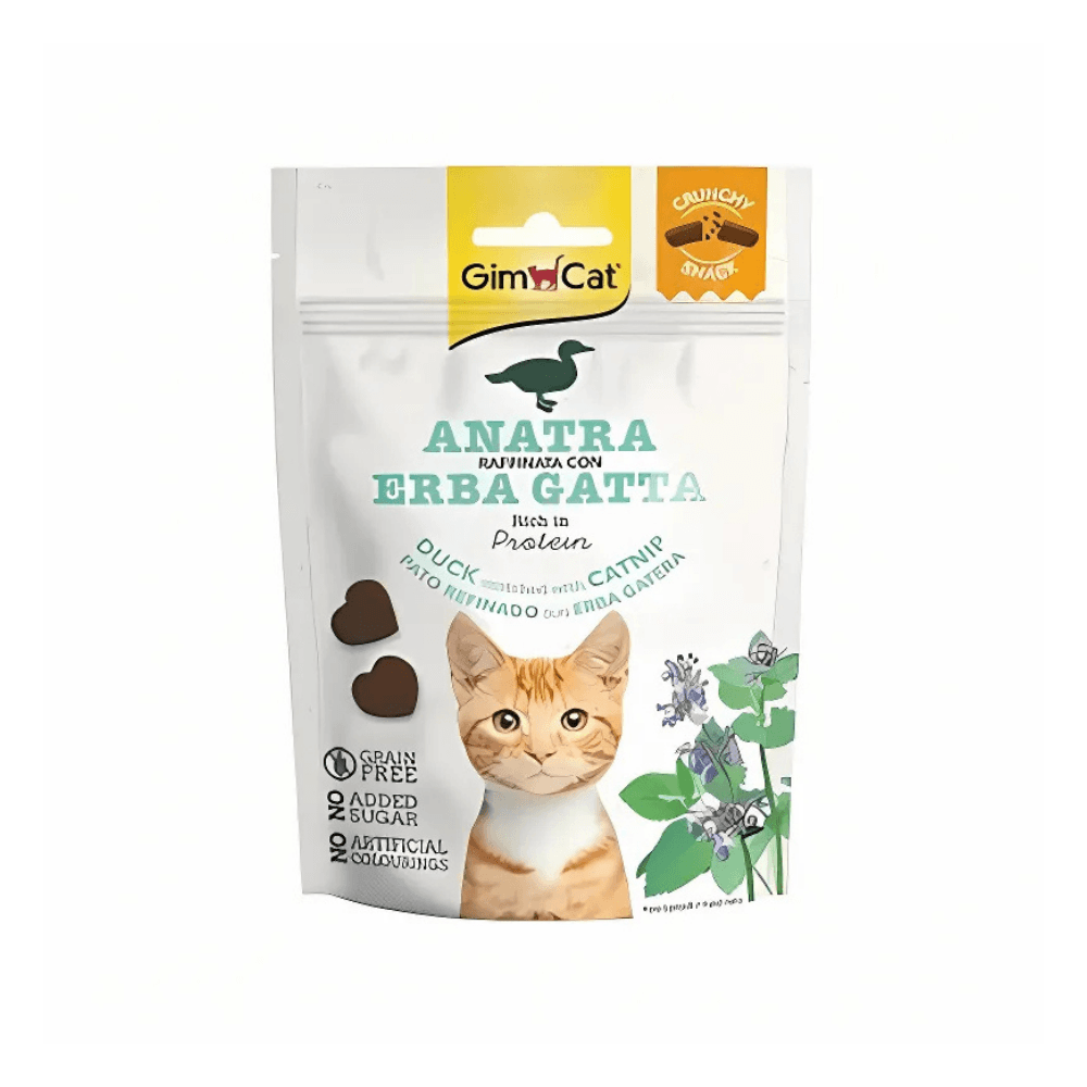 Gimcat Crunchy Snacks Duck & Catnip Tahılsız Kedi Ödülü 50 gr