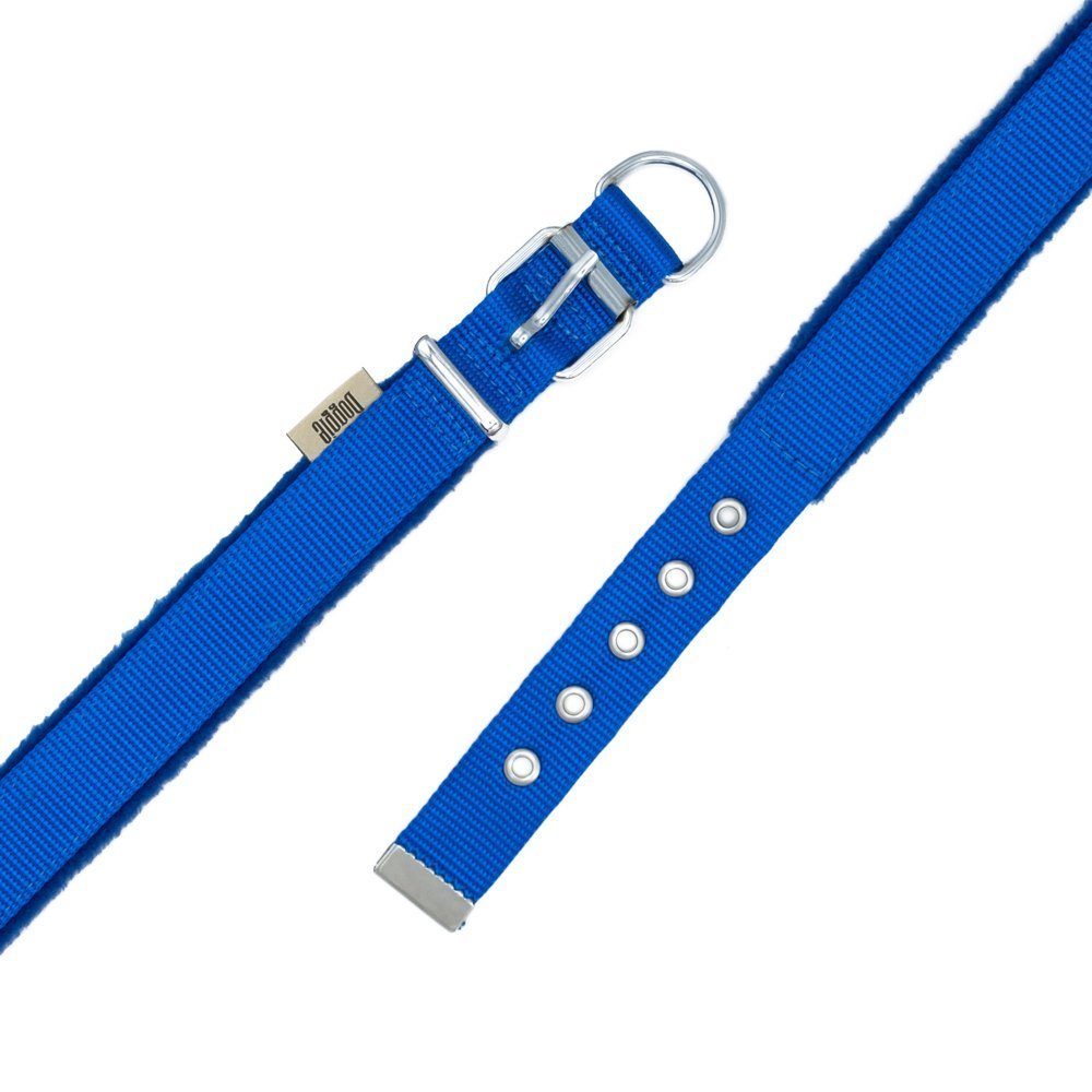 Doggie Polar Dokumadan El Yapımı Köpek Boyun Tasması 2.5x42-50 Cm Royal Mavi