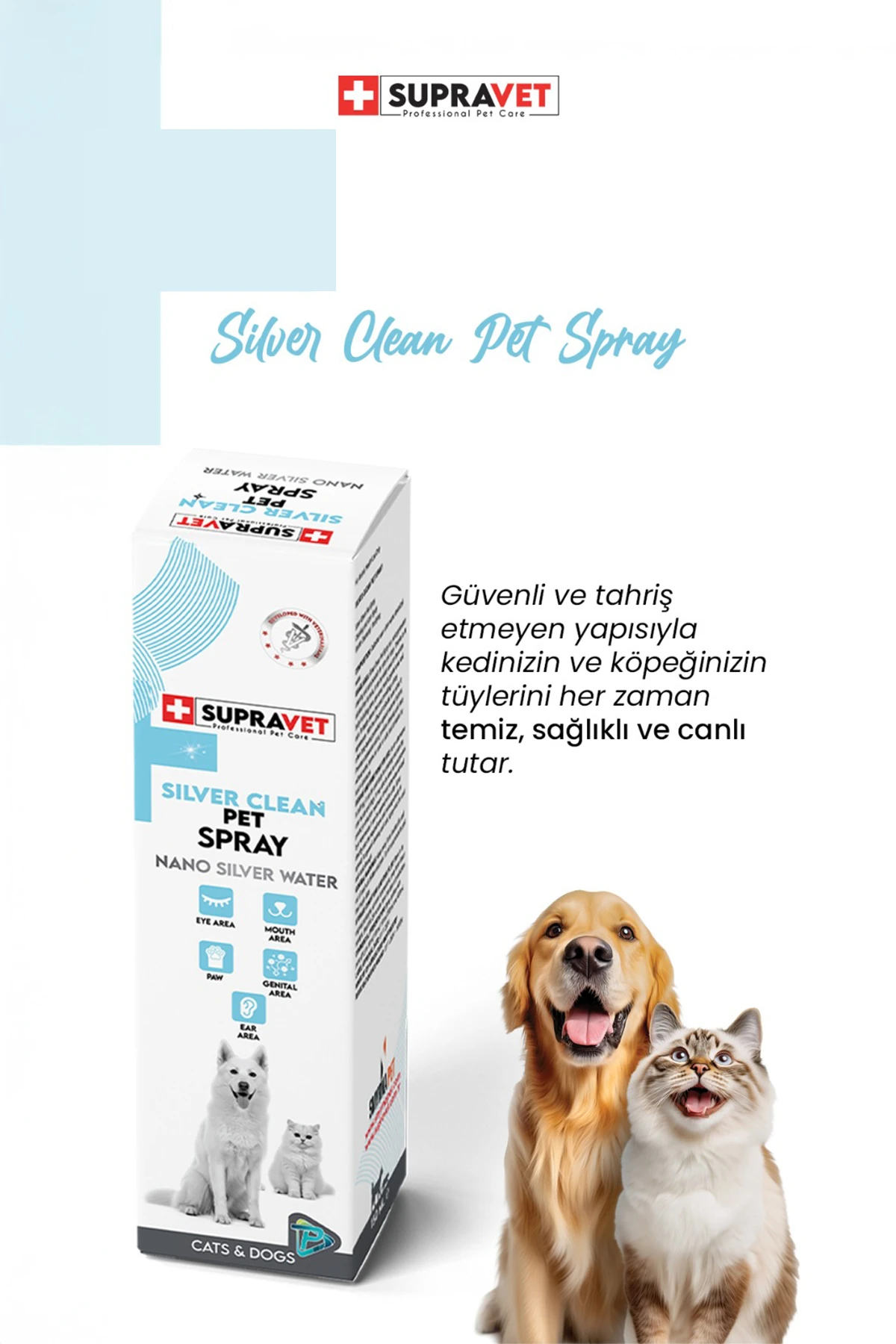 Supravet Silver Clean Nano Gümüş Suyu 150 ml