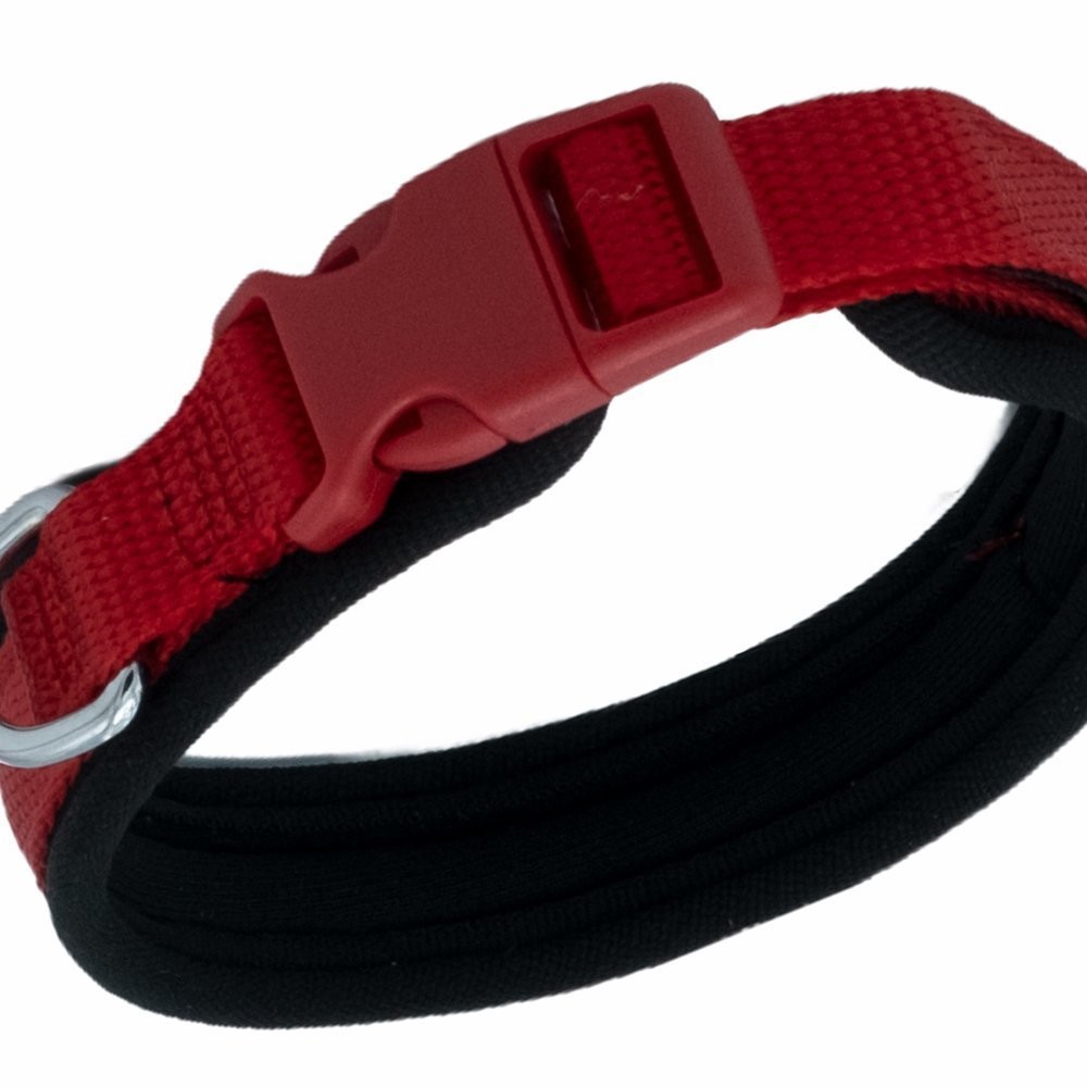 Doggie Havalı Dokumadan El Yapımı Köpek Boyun Tasması 1.5x30-40 Cm Kırmızı