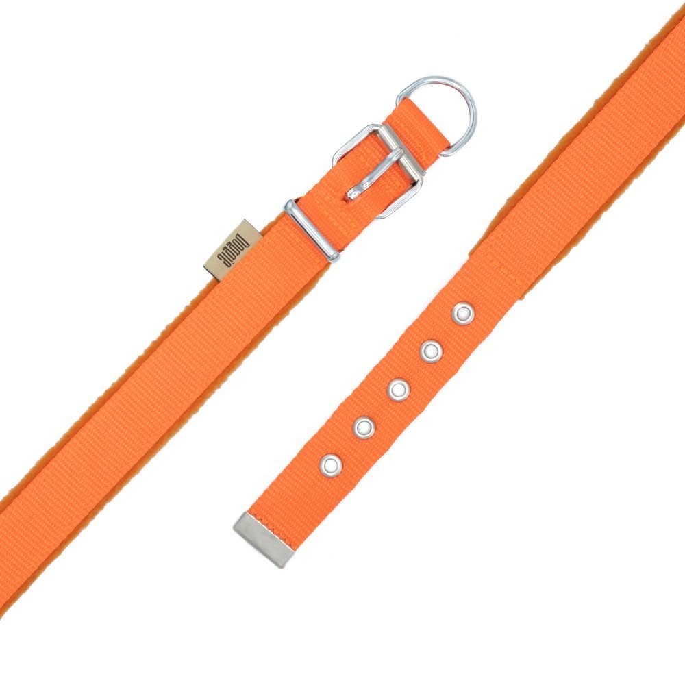 Doggie Polar Dokumadan El Yapımı Köpek Boyun Tasması 2.5x42-50 Cm Turuncu