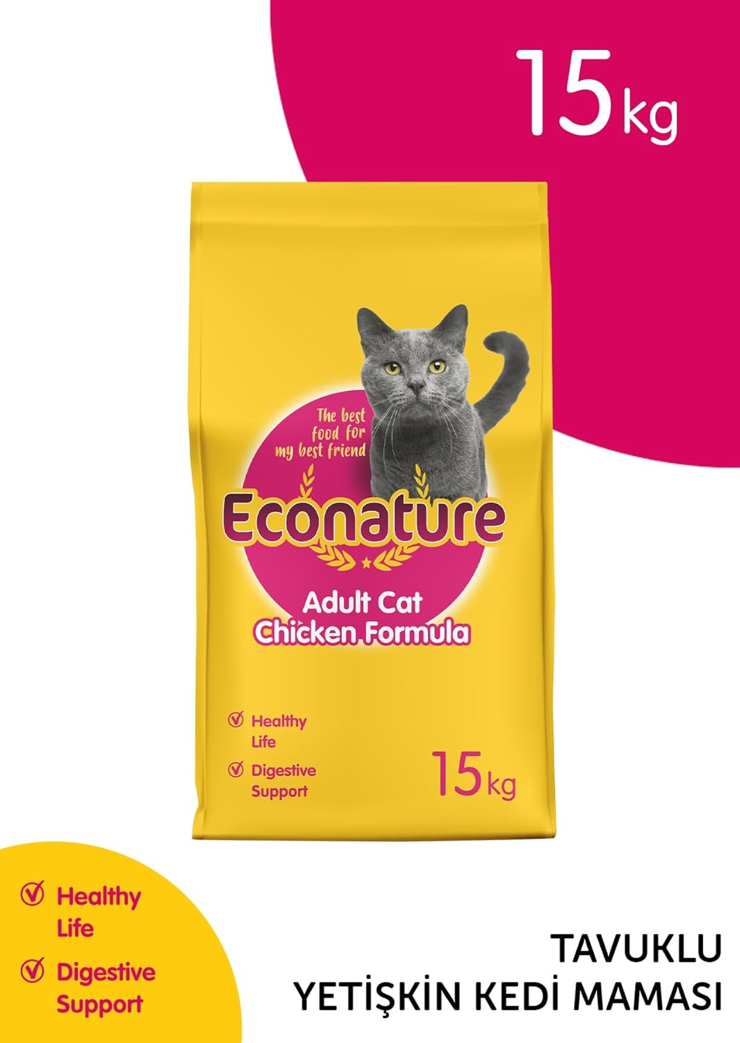 Econature Tavuklu Yetişkin Kedi Maması 15 Kg