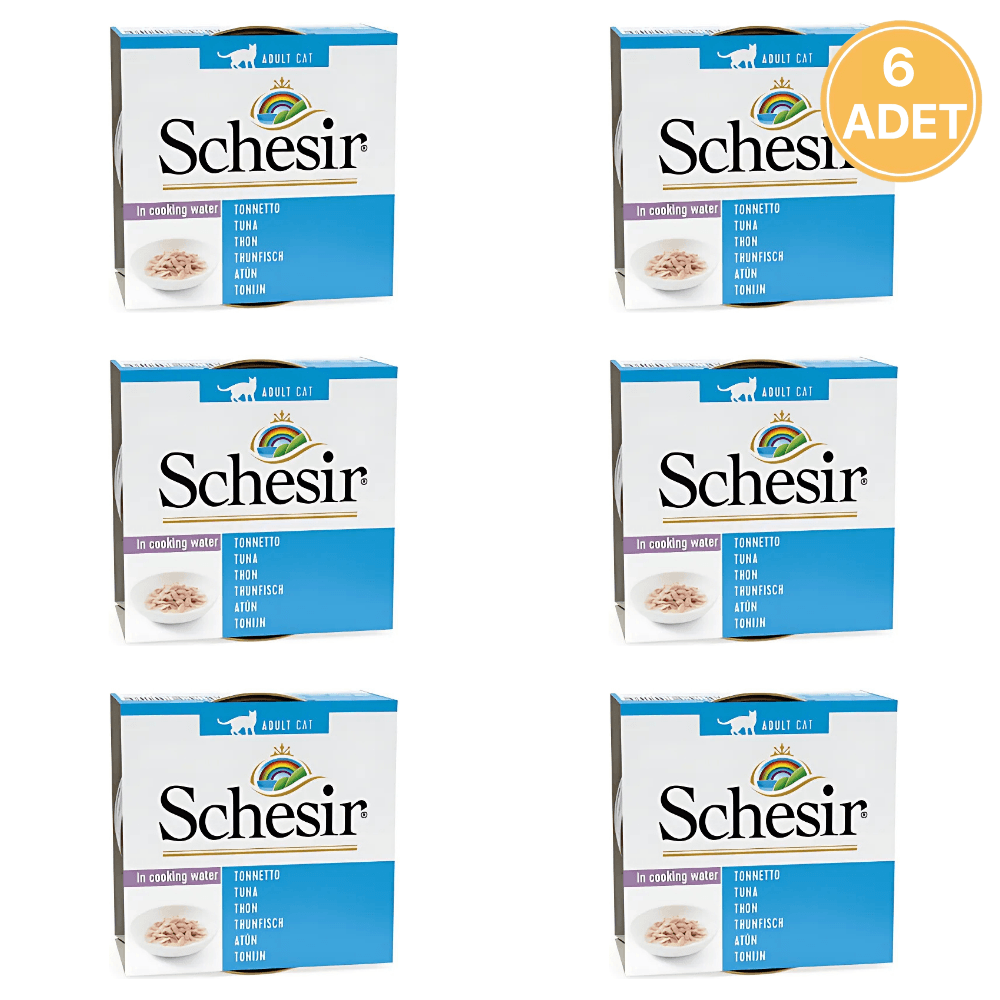 Schesir Naturel Ton Balıklı Yetişkin Kedi Konservesi 85 Gr (6 Adet)