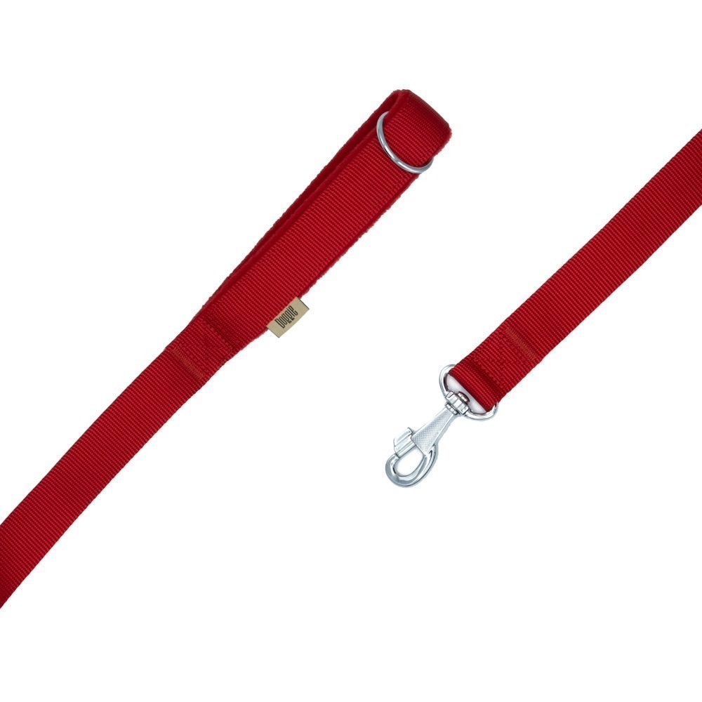 Doggie Polar Dokumadan El Yapımı Köpek Gezdirme Kayışı 3x100 Cm Kırmızı