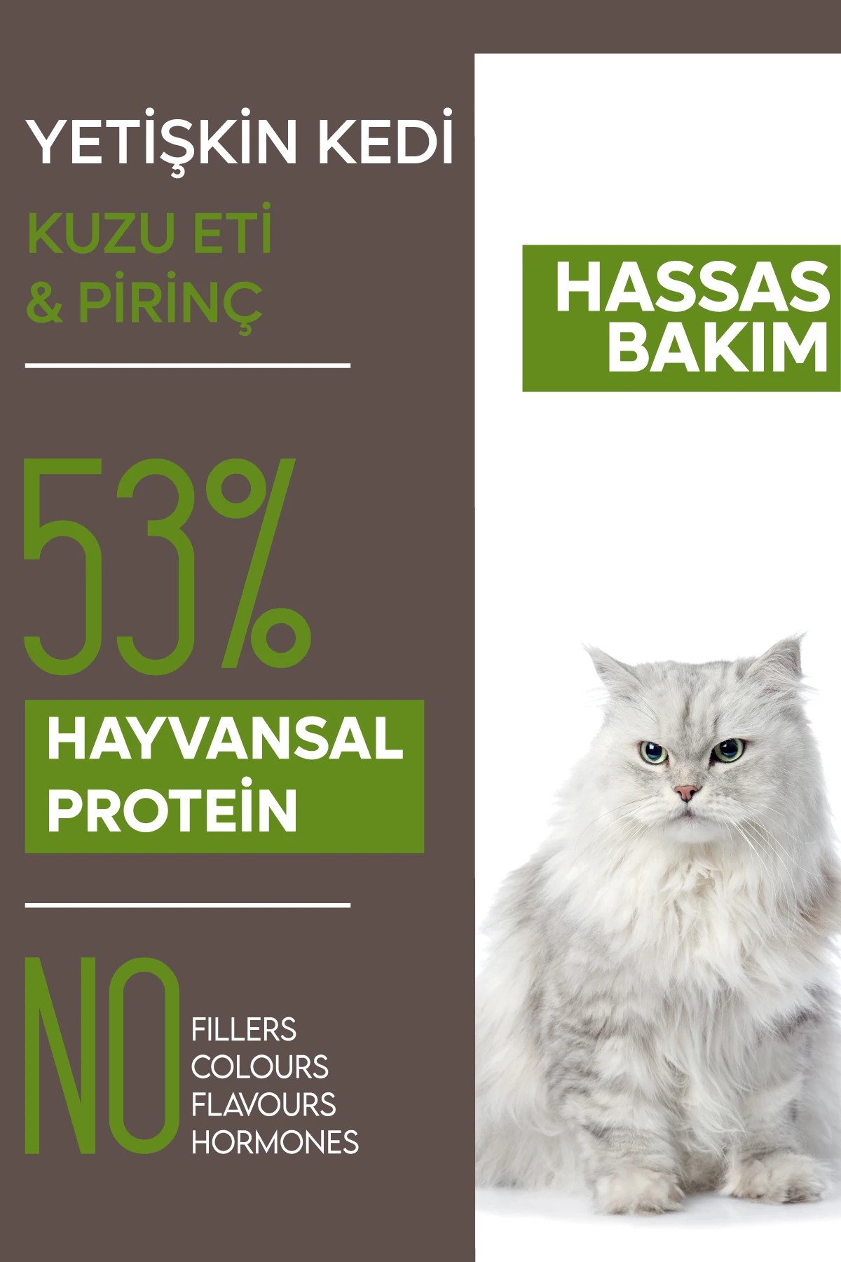 Animal World Sensitive Care Kuzulu ve Pirinçli Yetişkin Kedi Maması 15 kg