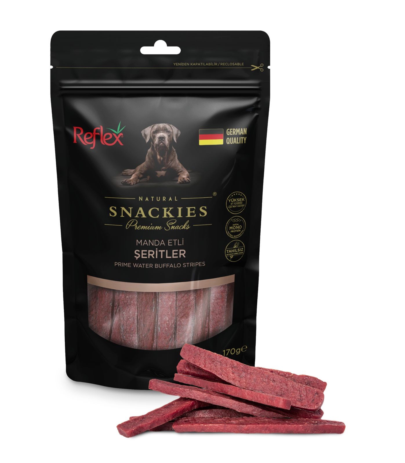 Reflex Snackies Manda Etli Şeritler Köpek Ödülü 170 GR