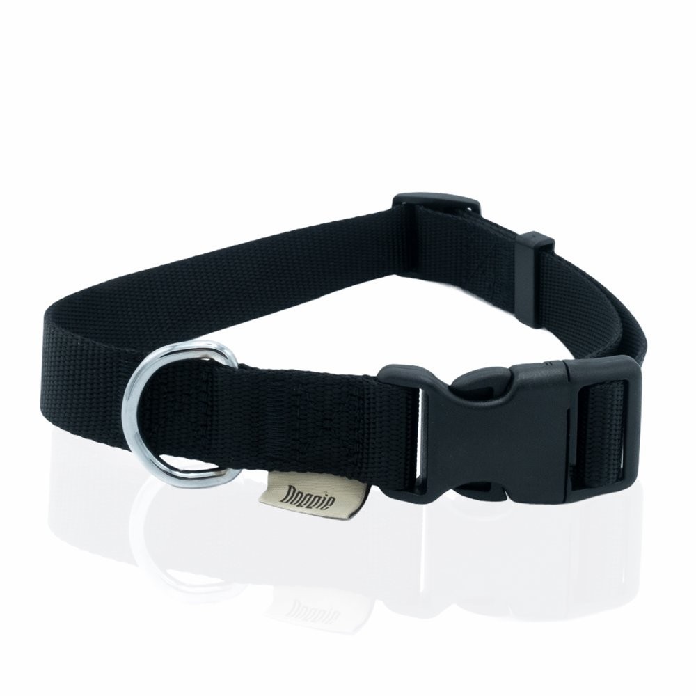 Doggie Ayarlanabilir Özellikli Dokumadan El Yapımı Köpek Boyun Tasması 2.5x40-50 Cm Siyah