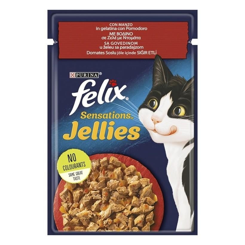 Felix Sensations Sığır Etli Domatesli Kedi Konservesi 85 Gr