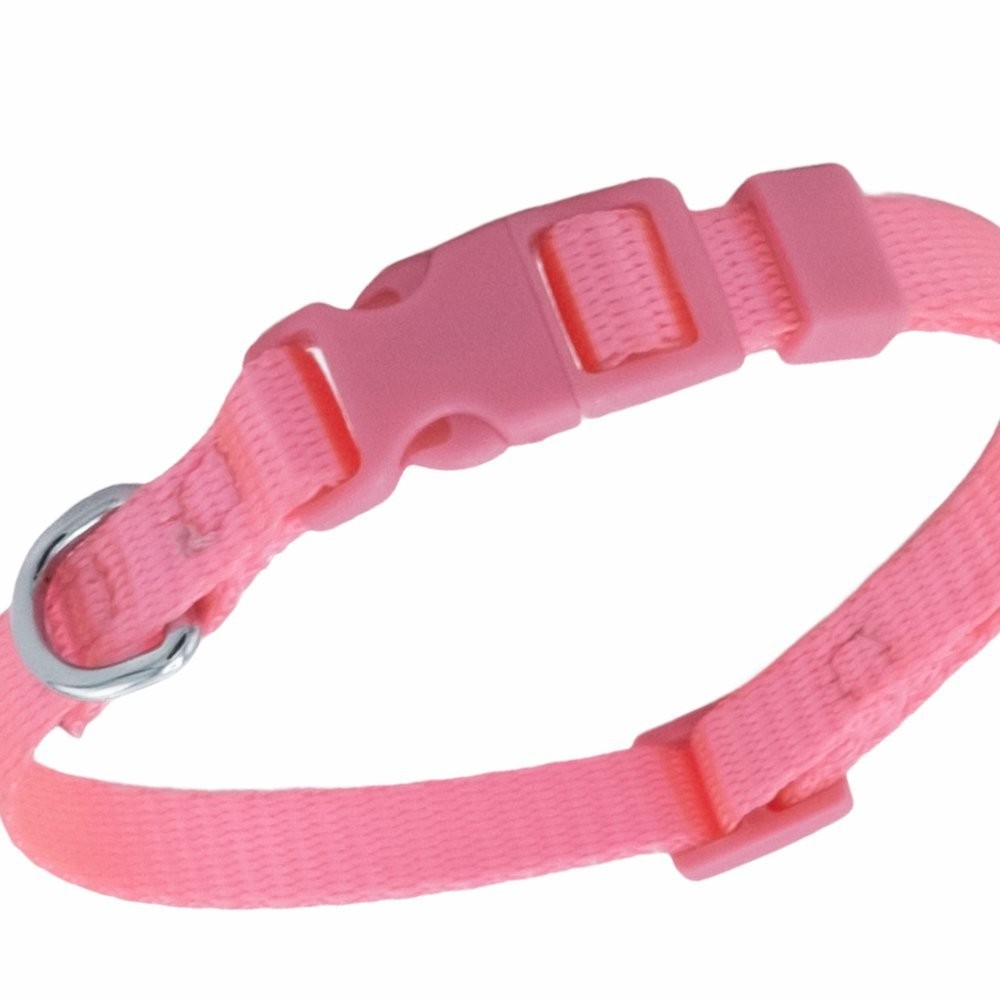 Doggie Ayarlanabilir Özellikli Dokumadan El Yapımı Köpek Boyun Tasması 1.5x25-40 Cm Pembe
