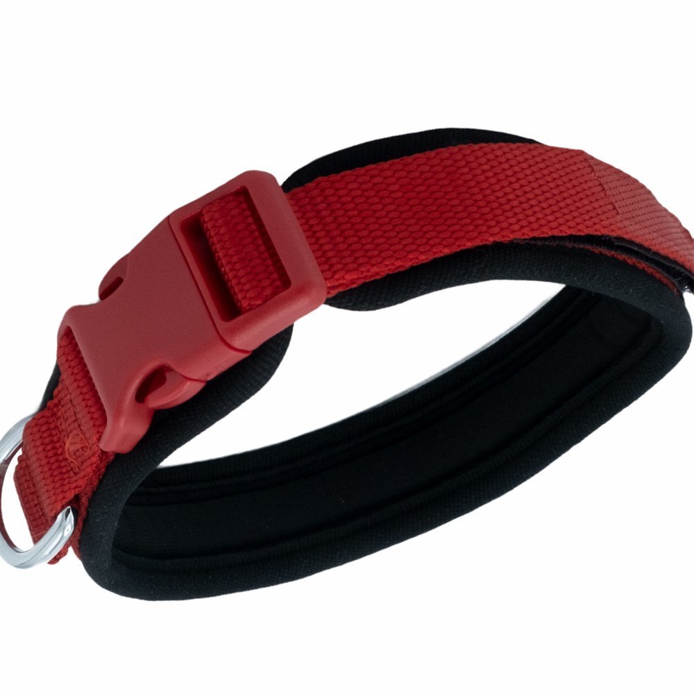 Doggie Havalı Dokumadan El Yapımı Köpek Boyun Tasması 2.5x40-50 Cm Kırmızı