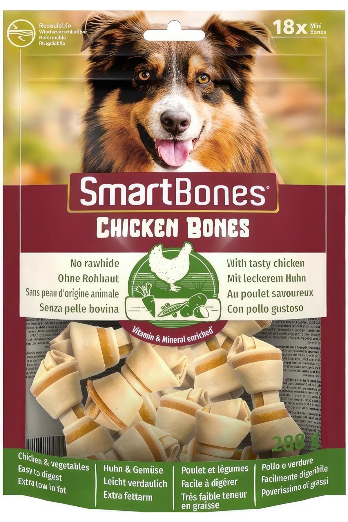 Smart Bones Chicken Mini Köpek Ödül 128 Gr (18 Adet)