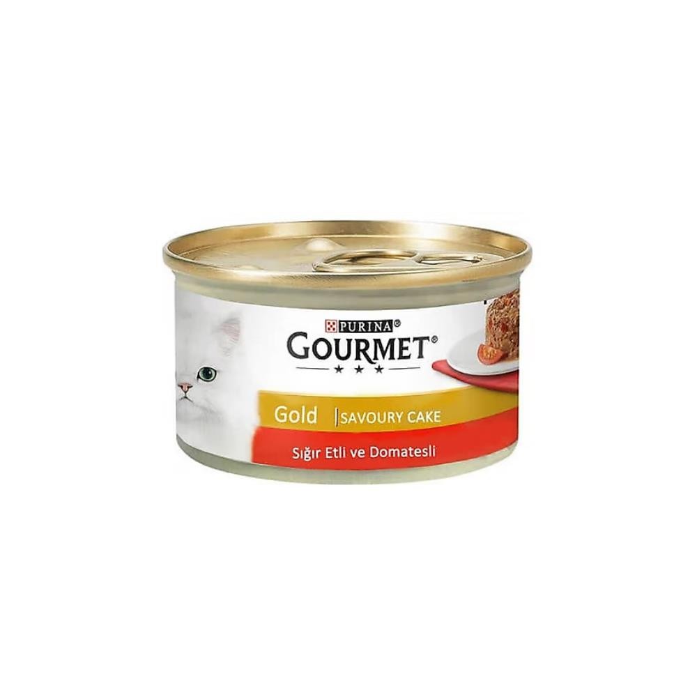Gourmet Gold Savoury Cake Sığır Etli Domatesli Kedi Konservesi 85 Gr