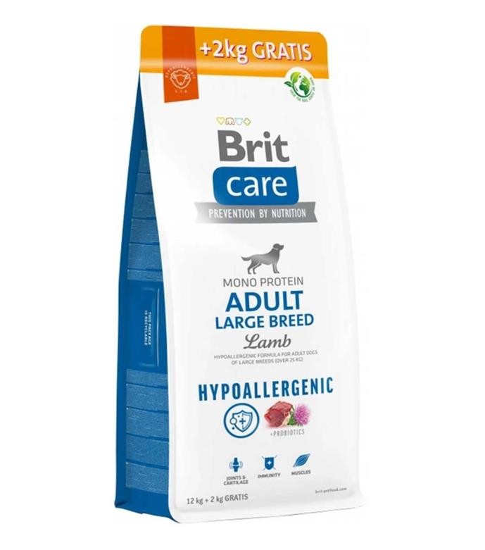 Brit Care Hypo-Allergenic Kuzu Etli Büyük Irk Yetişkin Köpek Maması 12+2 Kg BONUS