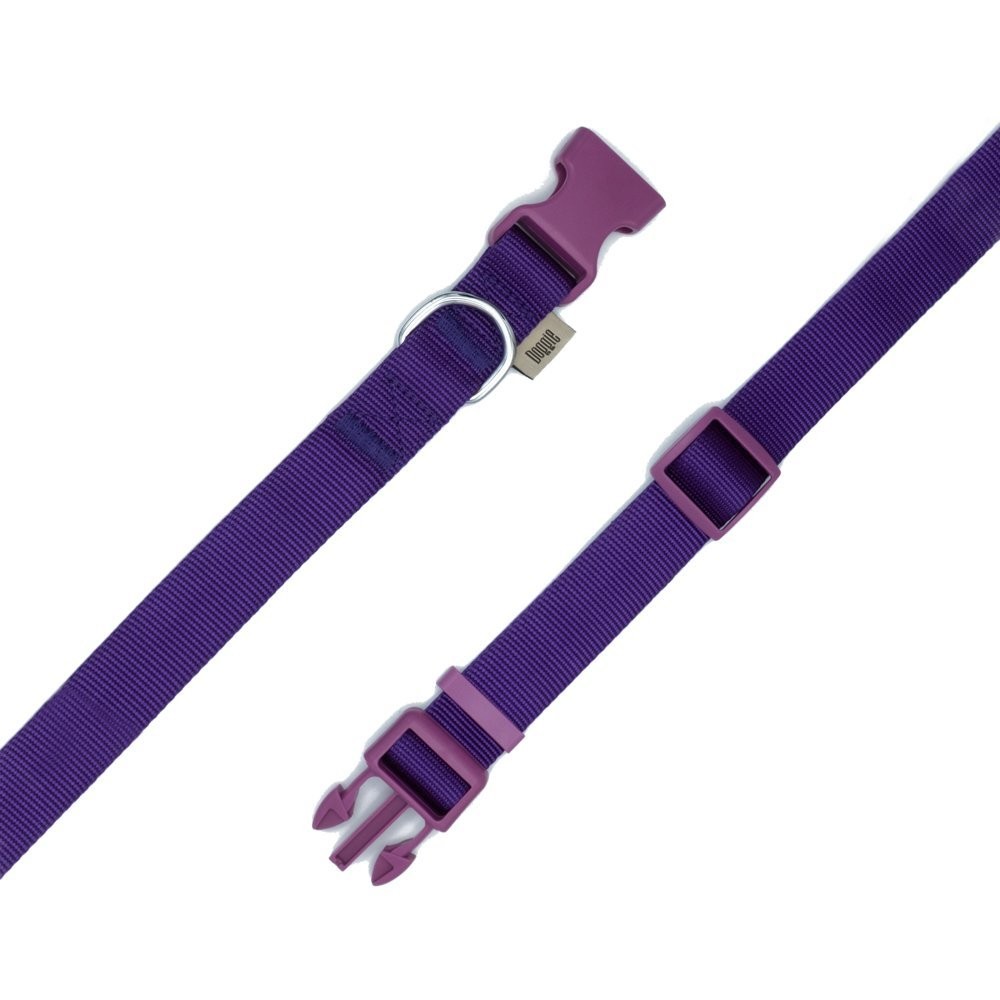 Doggie Ayarlanabilir Özellikli Dokumadan El Yapımı Köpek Boyun Tasması 3x45-60 Cm Mor