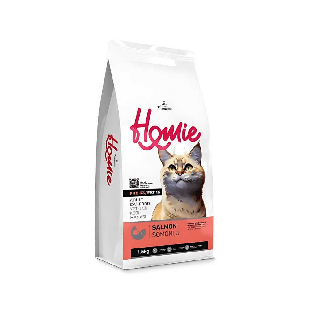 Homie Süper Premium Somonlu Yetişkin Kedi Maması 1.5 Kg (3Adet)