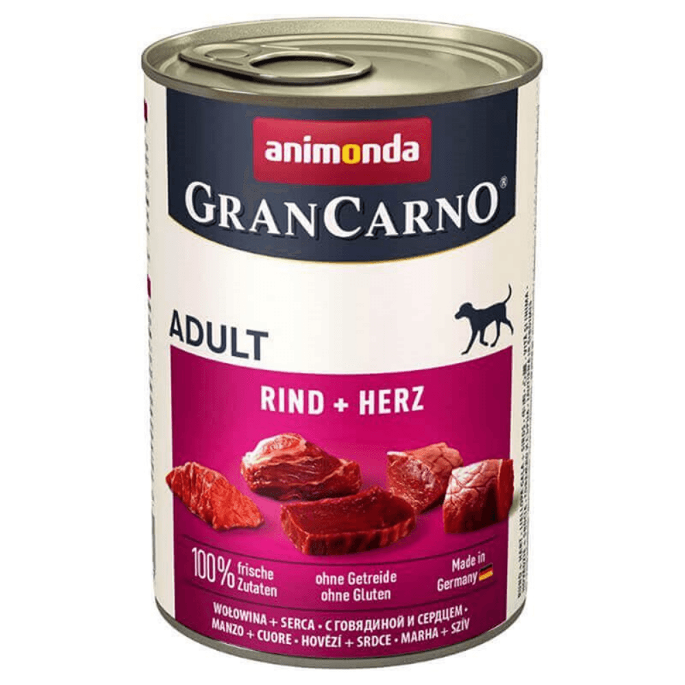 Animonda Gran Carno Sığır ve Yürek Etli Konserve Köpek Maması 400 G