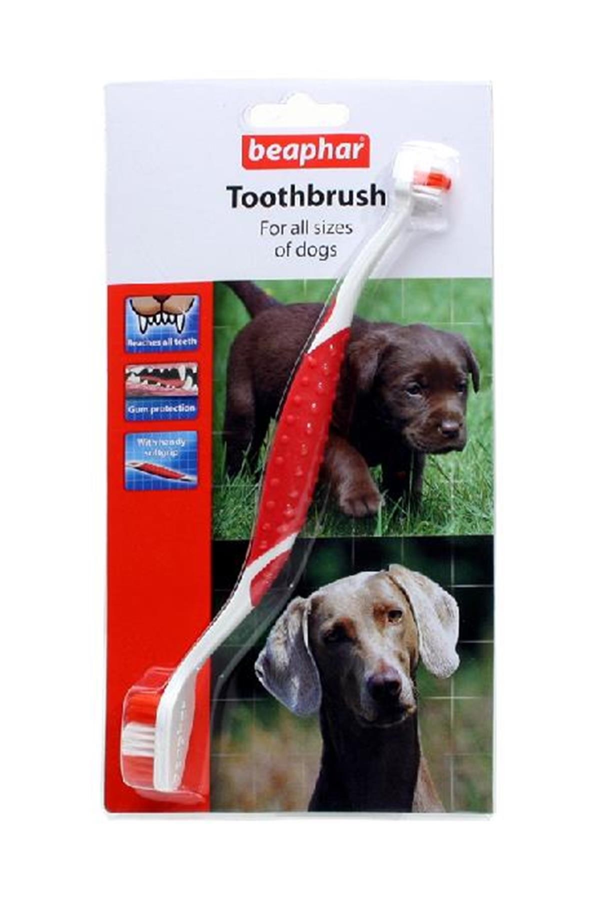 Beaphar İki Uçlu Köpek Diş Fırçası 22 Cm