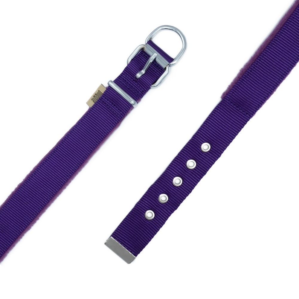 Doggie Polar Dokumadan El Yapımı Köpek Boyun Tasması 3x47-55 Cm Mor