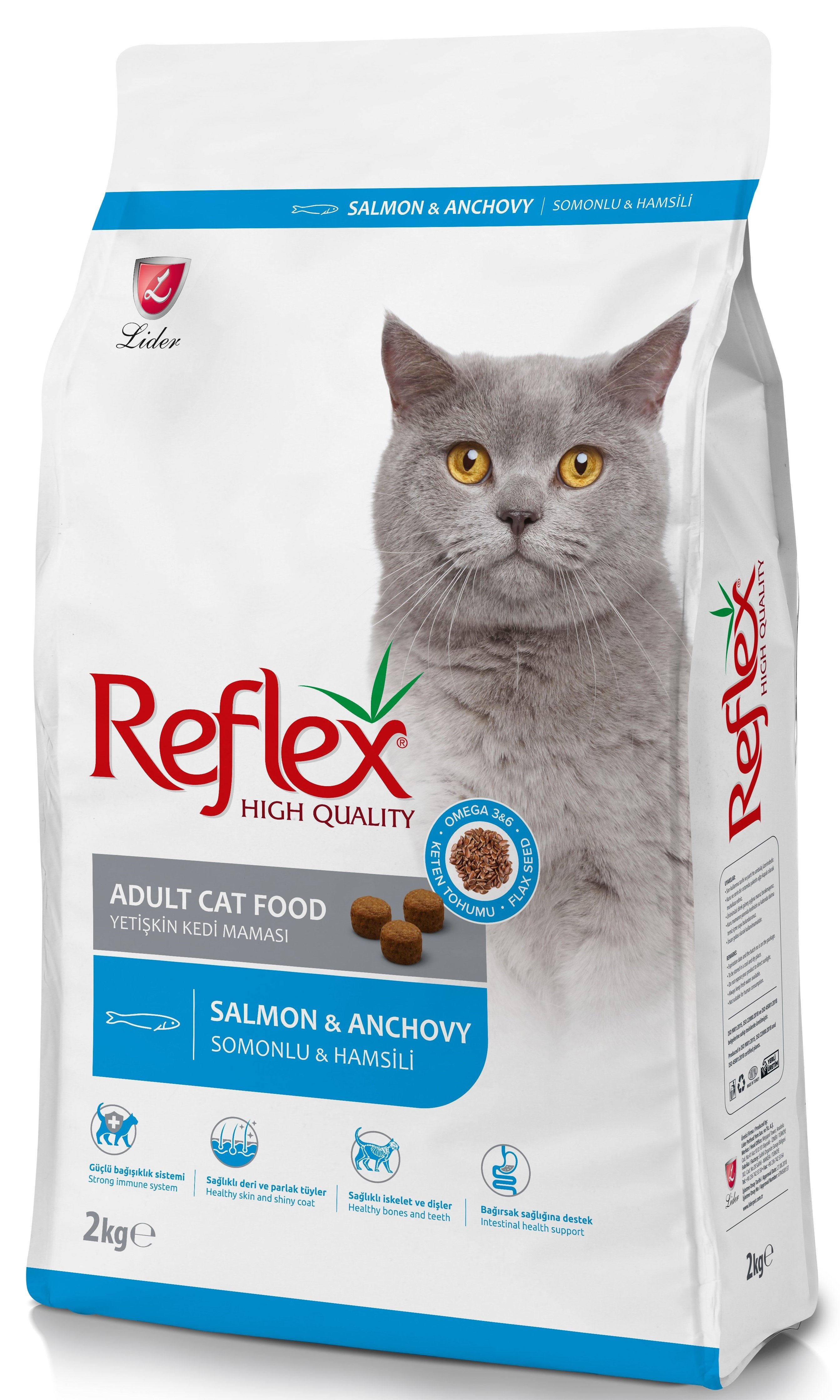 Reflex Somon ve Hamsili Yetişkin Kedi Maması 2 Kg
