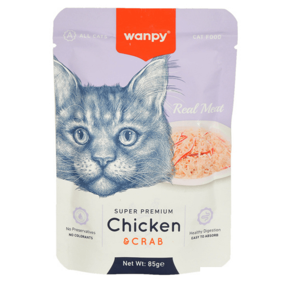 Wanpy Tavuklu & Yengeçli Yetişkin Kedi Konservesi 85 gr