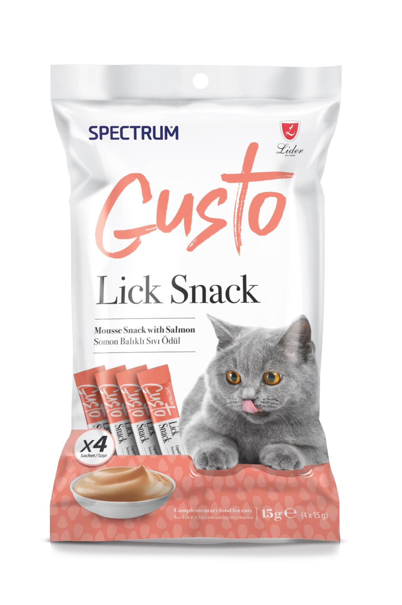 Spectrum Gusto Sıvı Ödül Somon 15 Gr (4 Adet)