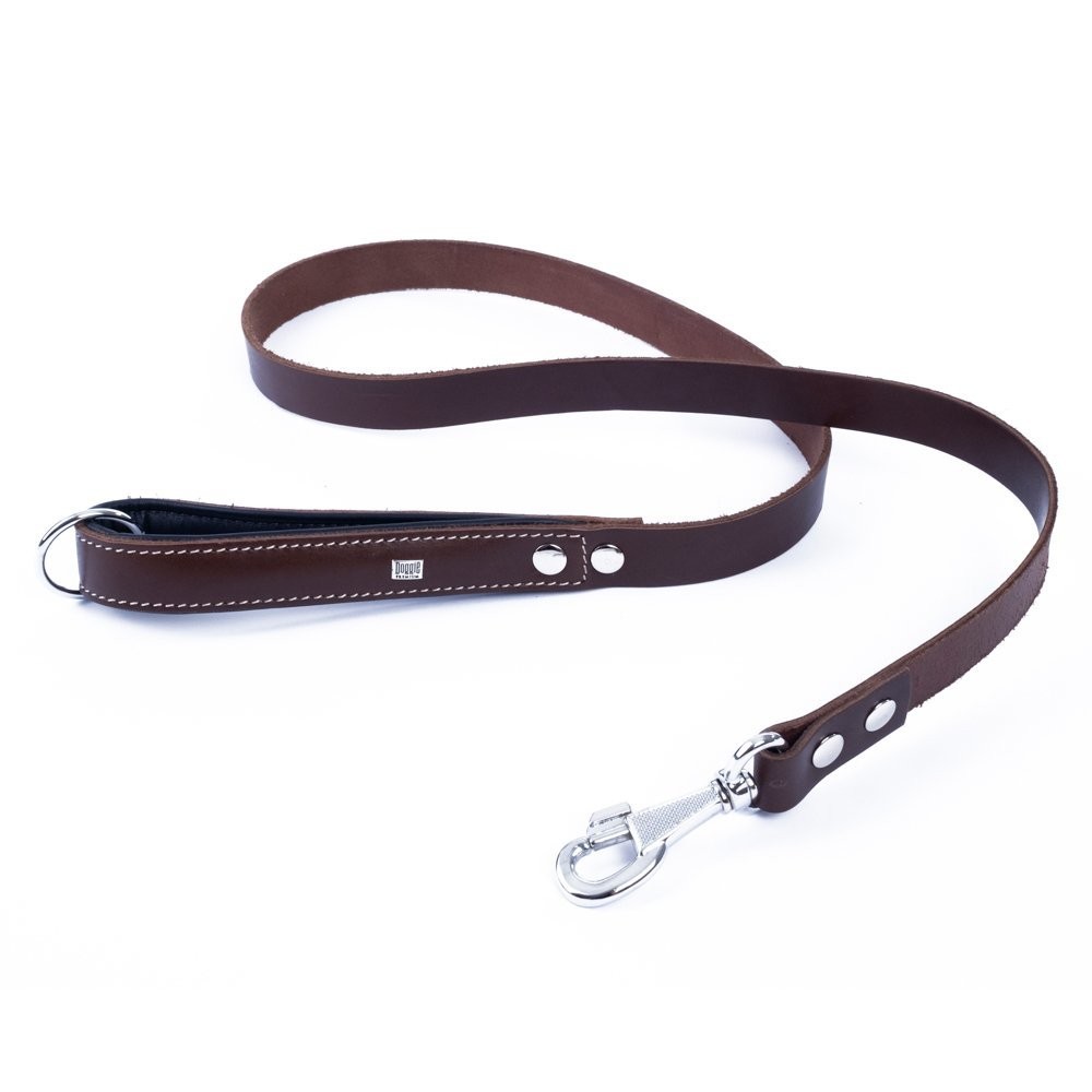 Doggie Firstclass Gerçek Deriden El Yapımı Köpek Gezdirme Kayışı 2x140 Cm Kahverengi