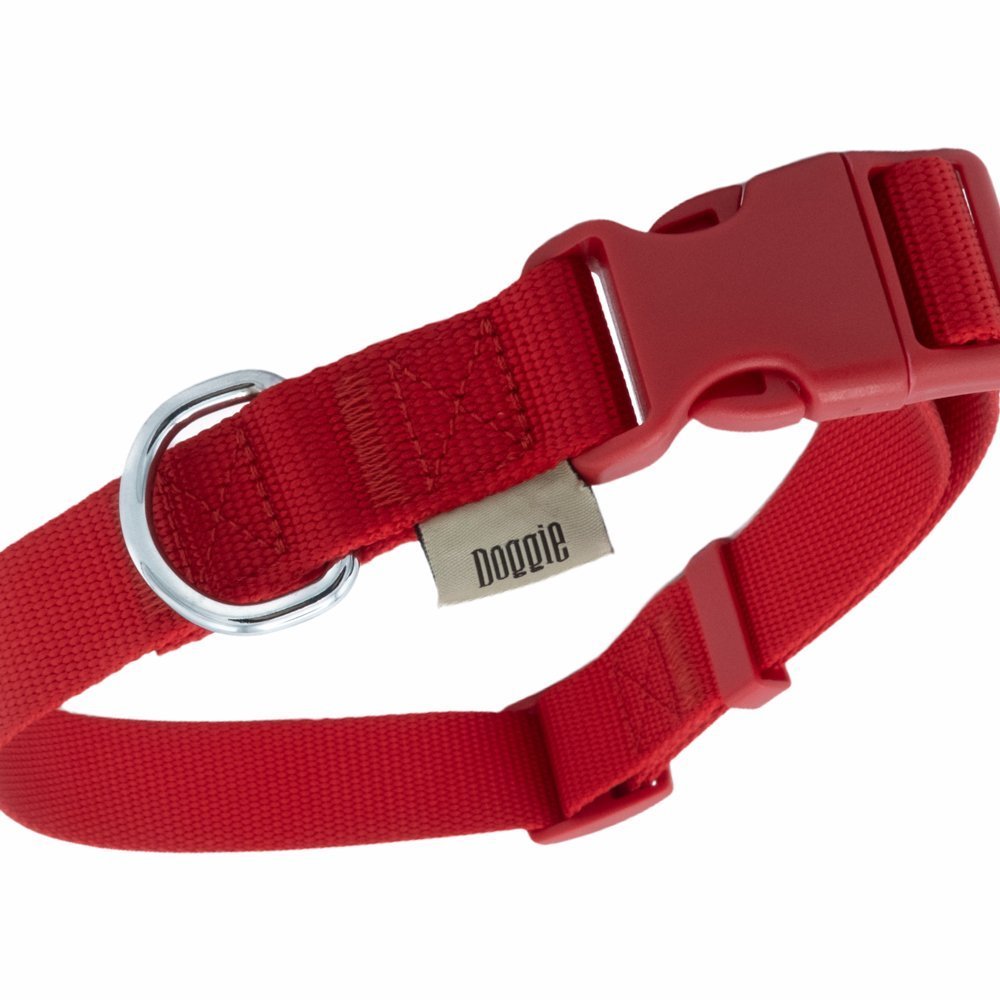 Doggie Ayarlanabilir Özellikli Dokumadan El Yapımı Köpek Boyun Tasması 2.5x40-50c Cm Kırmızı