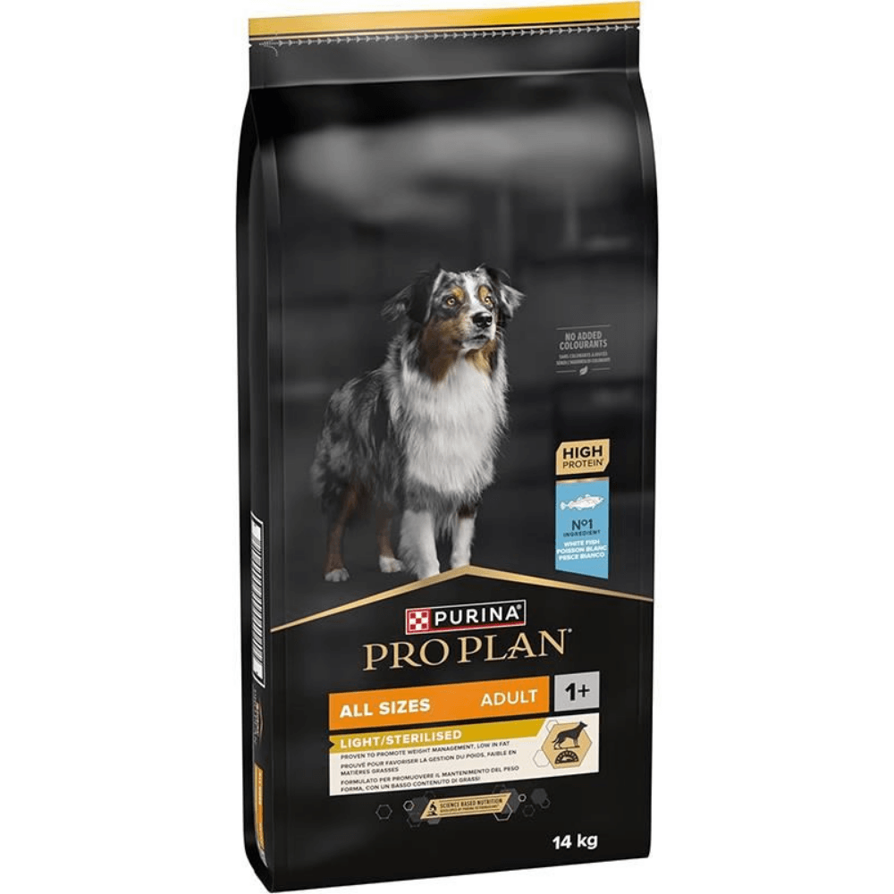 Pro Plan Light ve Kısırlaştırılmış Tüm Irklar İçin Alabalıklı Yetişkin Köpek Maması 14 Kg