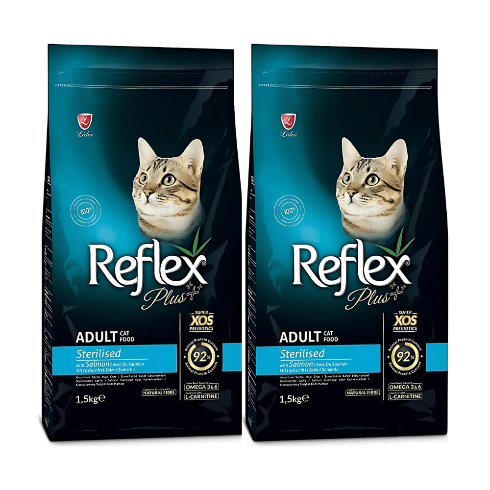 Reflex Plus Somonlu Kısırlaştırılmış Yetişkin Kedi Maması  1.5 Kg (3 Adet)