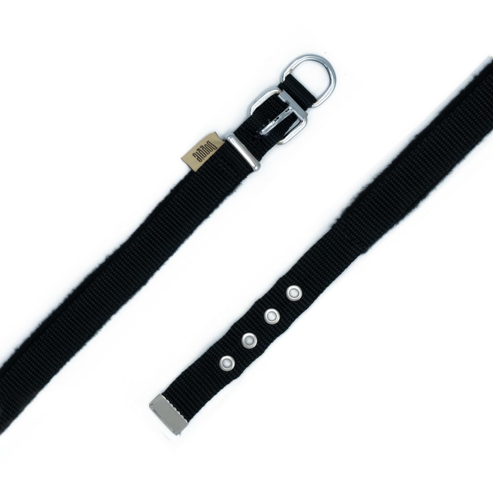 Doggie Polar Dokumadan El Yapımı Köpek Boyun Tasması 2x35-40 Cm Siyah