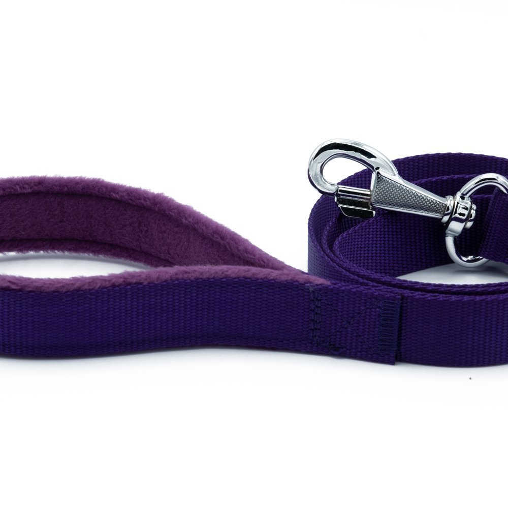 Doggie Polar Dokumadan El Yapımı Köpek Gezdirme Kayışı 2.5x120 Cm Mor