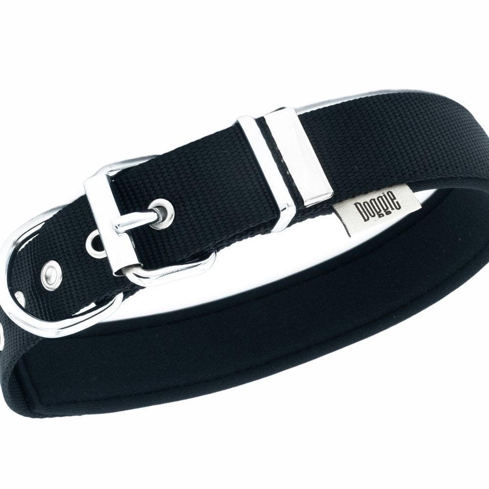 Doggie Comfort Yumuşak Dokuma Köpek Boyun Tasması L 3x47-55 Cm Siyah