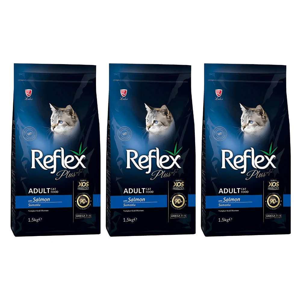 Reflex Plus Somonlu Kısırlaştırılmış Yetişkin Kedi Maması  1.5 Kg (3 Adet)