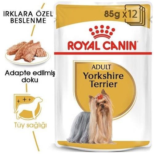 Royal Canin Yorkshire Terrier Yetişkin Köpek Pouch 85 Gr (12 Adet)