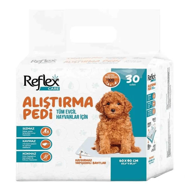 Reflex Care Kaydırmaz Köpek Alıştırma Pedi 60x90 Cm (30 Adet)