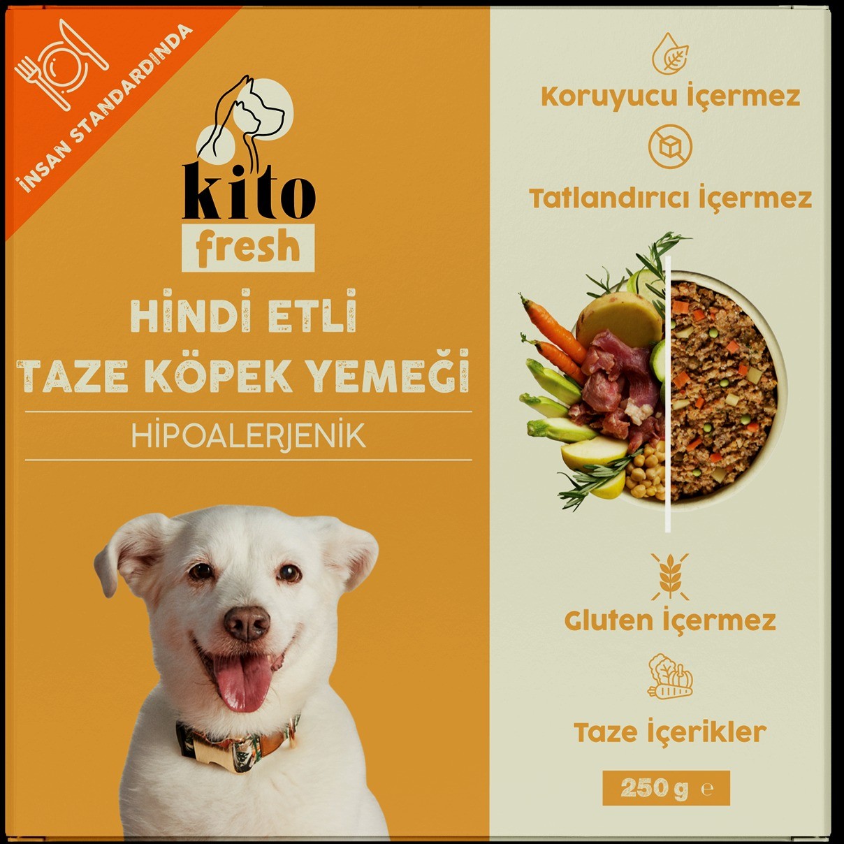 Kito Fresh Hindi Etli Köpek Yemeği 250 Gr