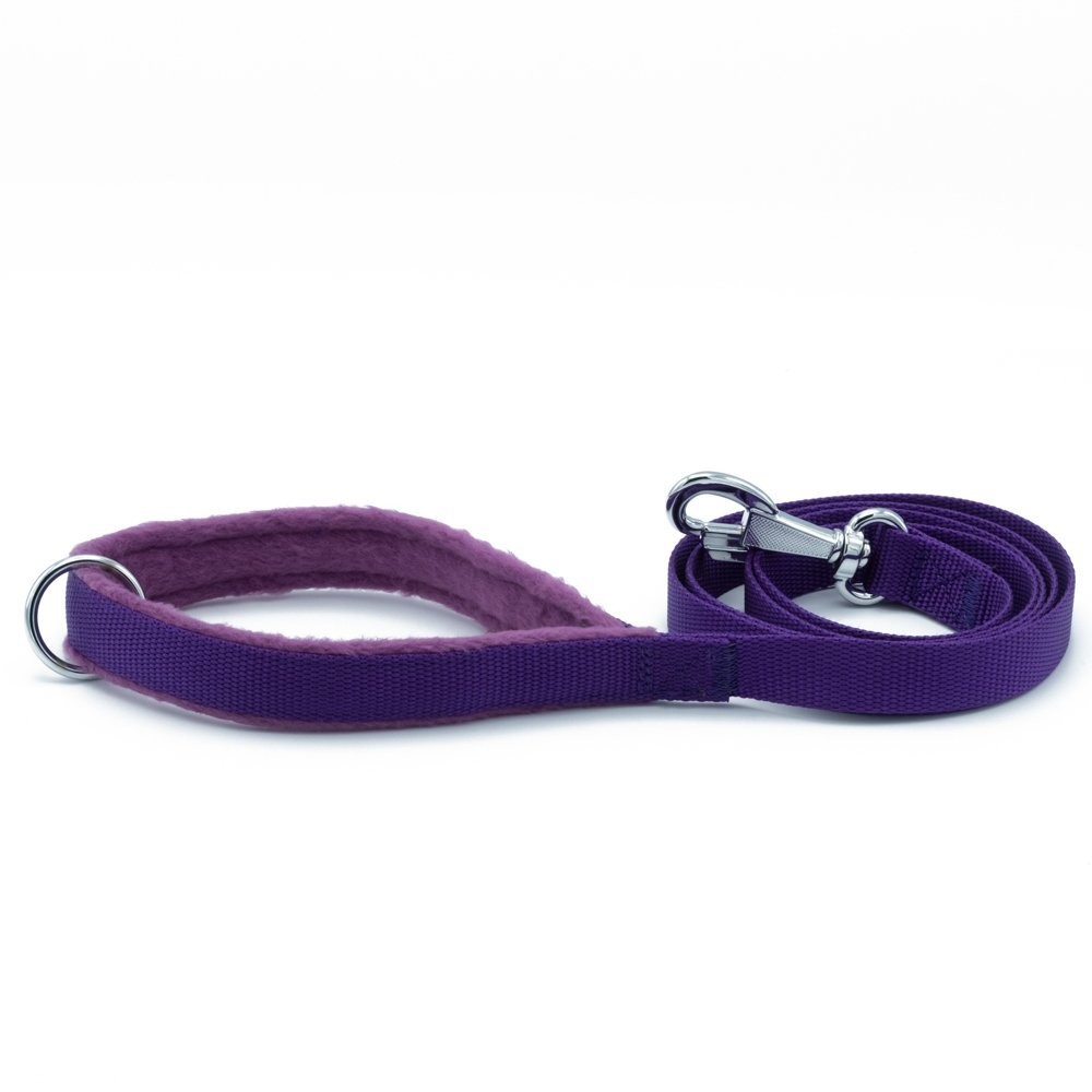 Doggie Polar Dokumadan El Yapımı Köpek Gezdirme Kayışı 2x140 Cm Mor