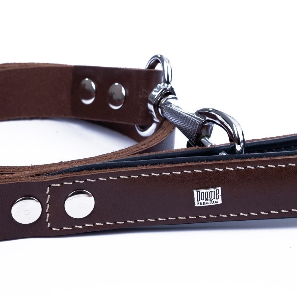 Doggie Firstclass Gerçek Deriden El Yapımı Köpek Gezdirme Kayışı 2x140 Cm Kahverengi