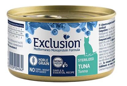 Exclusion Monoprotein Ton Balıklı Düşük Tahıllı Kısırlaştırılmış Kedi Konservesi 85 Gr