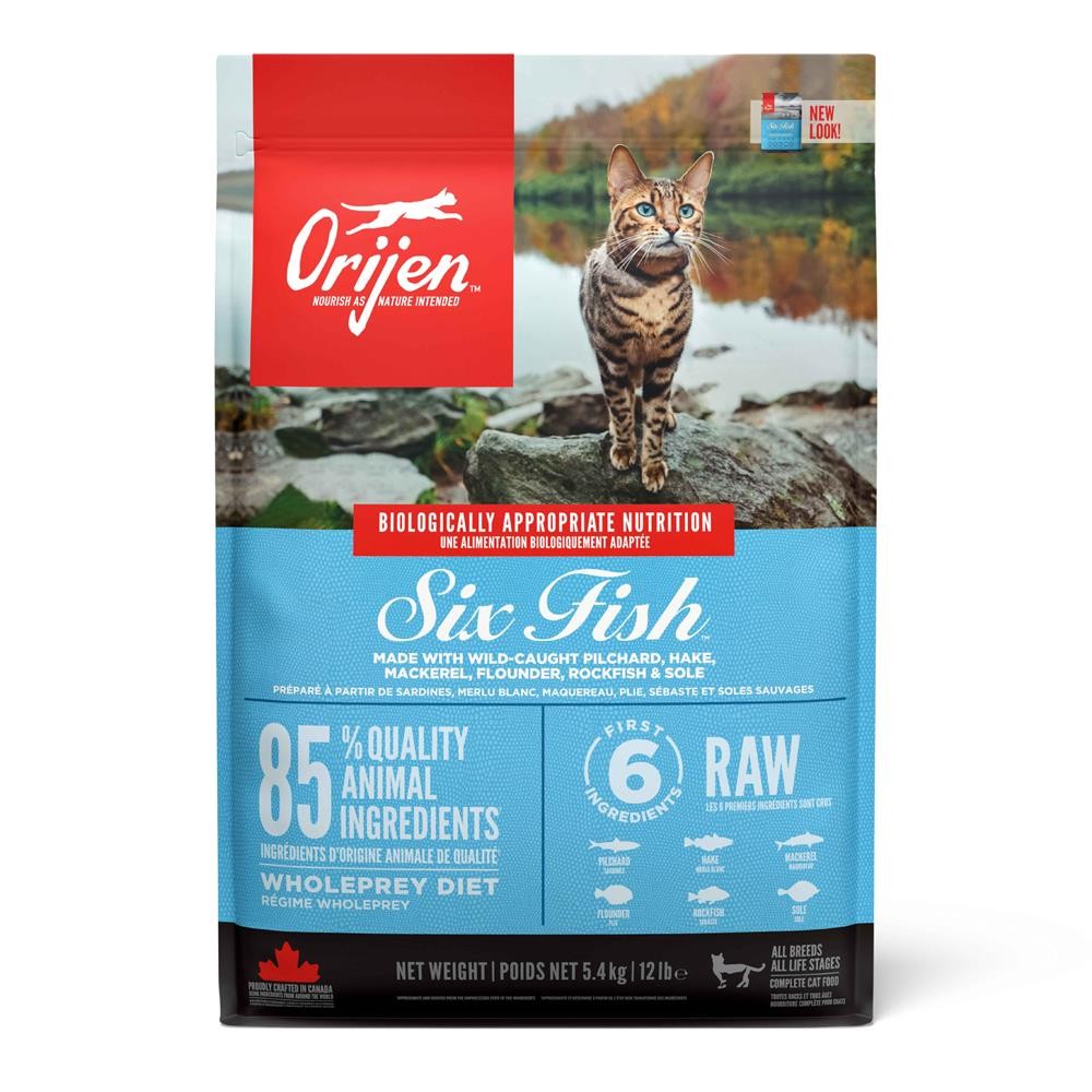 Orijen Six Fish 6 Balıklı Tahılsız Yetişkin Kedi Maması 5.4 Kg