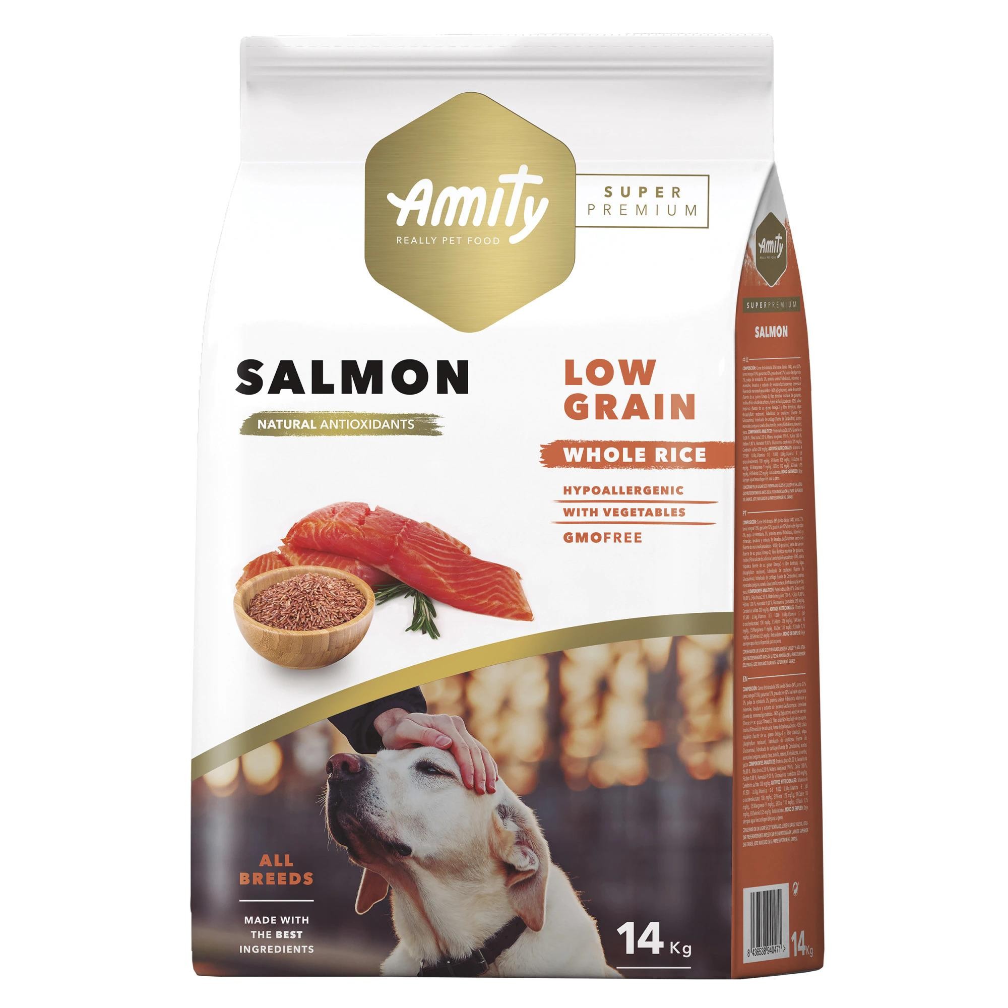 Amity Super Premium Az Tahıllı Somonlu Yetişkin Köpek Maması 14 Kg