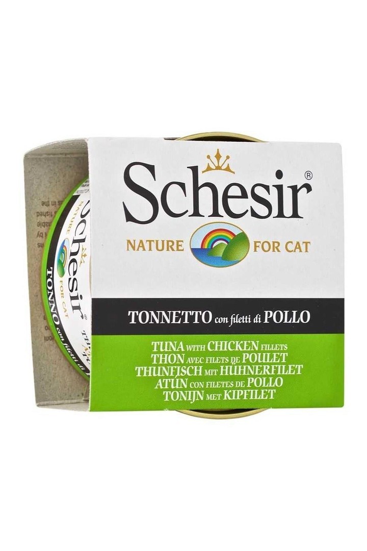 Schesir Ton Balıklı ve Tavuk Etli Yetişkin Kedi Konservesi 85 Gr