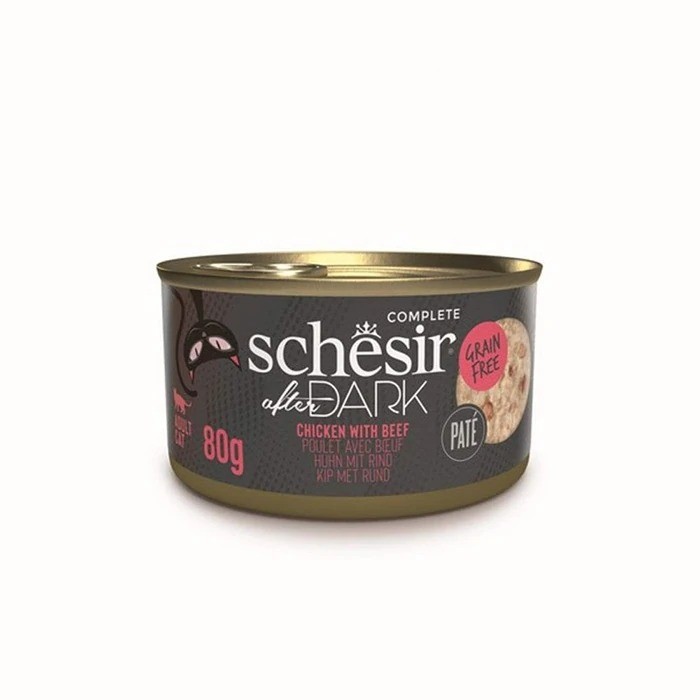 Schesir After Dark Pate Tavuklu ve Sığır Etli Yetişkin Kedi Konservesi 80 Gr