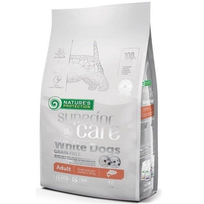 Nature's Protection Superior Care Beyaz Tüylü Küçük Irk Somonlu Yetişkin Köpek Maması 10+2 Kg