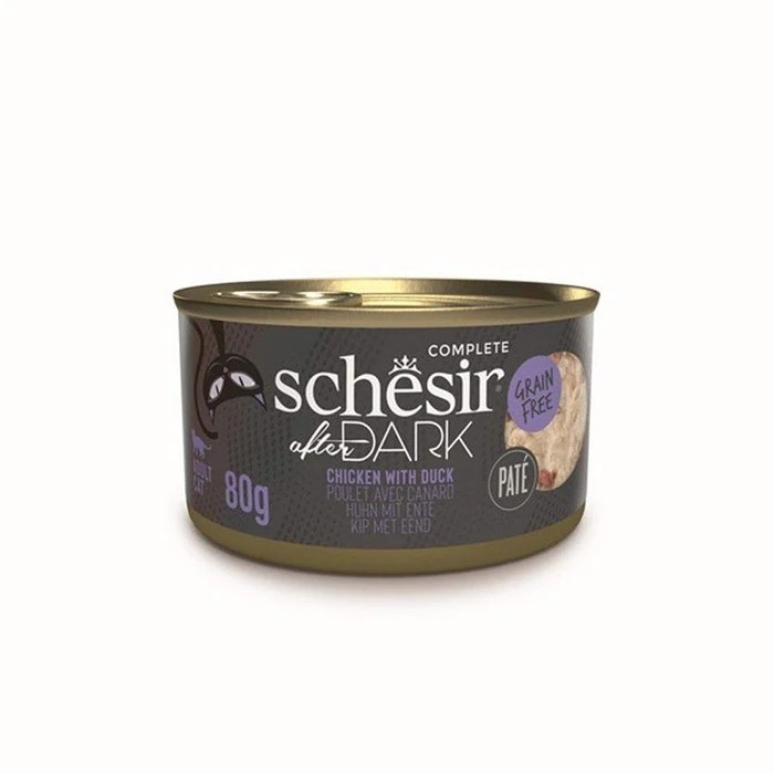 Schesir After Dark Pate Tavuklu ve Ördekli Yetişkin Kedi Konservesi 80 Gr